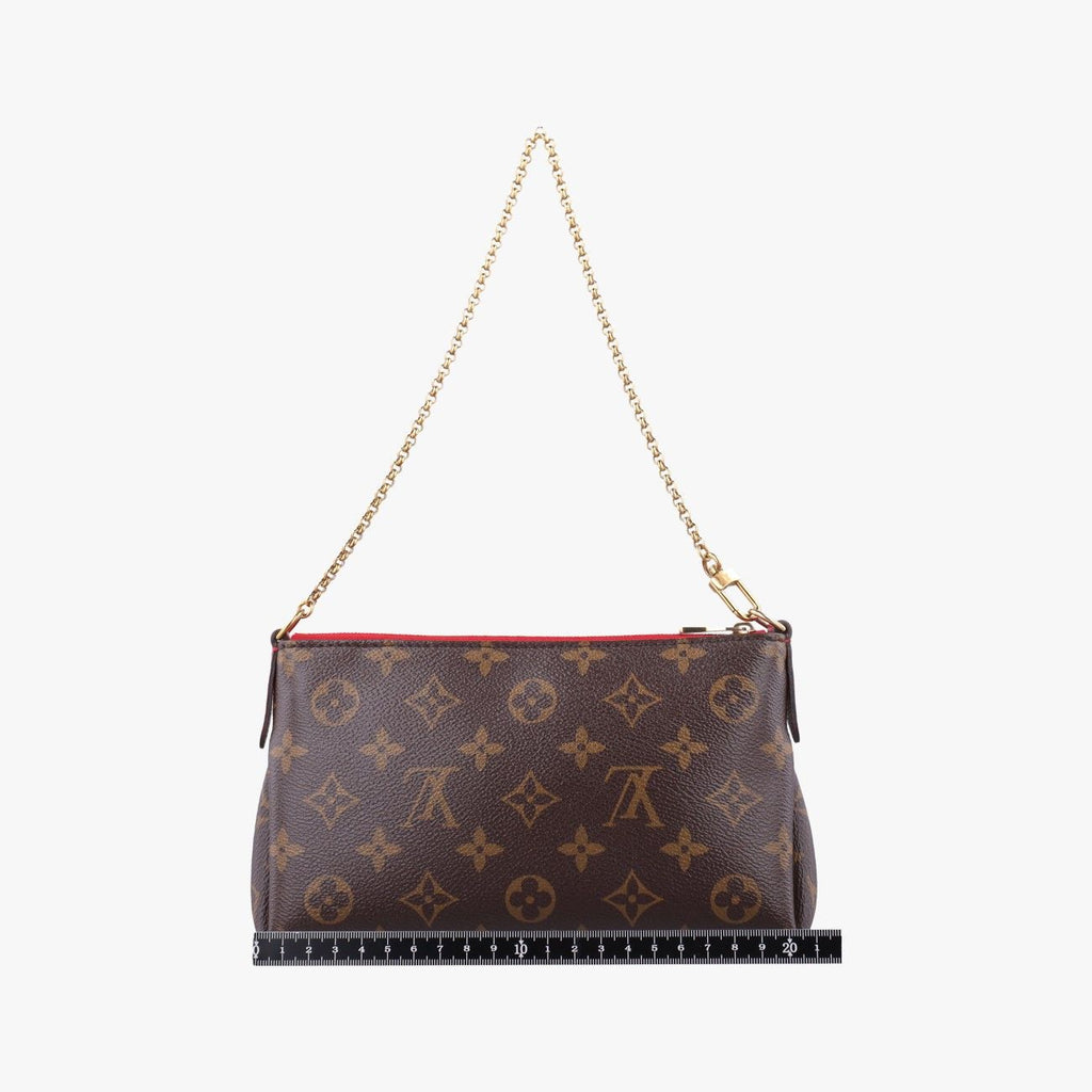 Louis Vuitton Pallas Clutch Monogram Brown Cerise Canvas Calf Leather — view 2