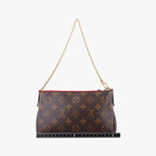 Louis Vuitton Pallas Clutch Monogram Brown Cerise Canvas Calf Leather — view 2