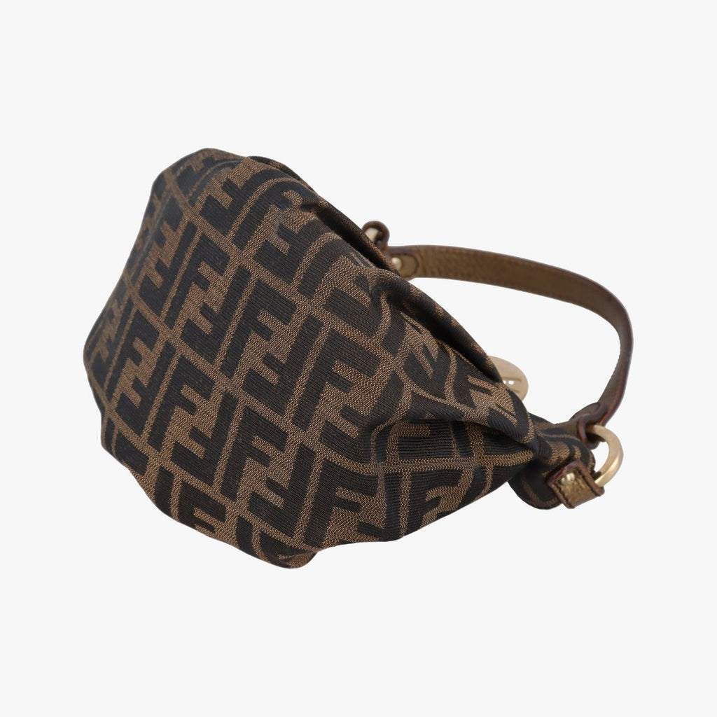 Fendi Mini Chef Brown Jacquard Shoulder — view 4