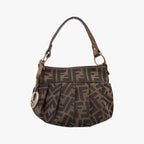 Fendi Mini Chef Brown Jacquard Shoulder