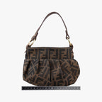 Fendi Mini Chef Brown Jacquard Shoulder — view 2