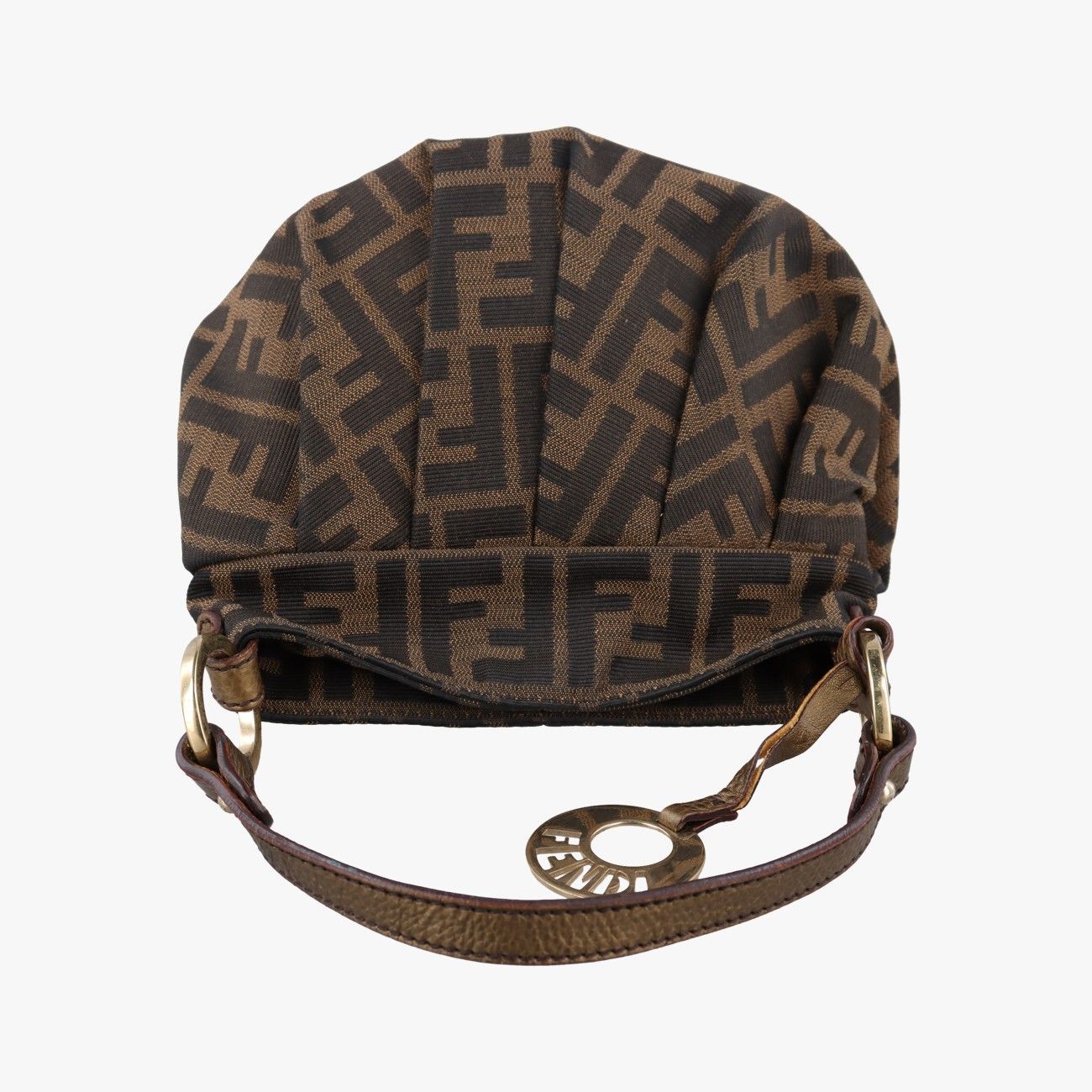 Fendi Mini Chef Brown Jacquard Shoulder — view 8