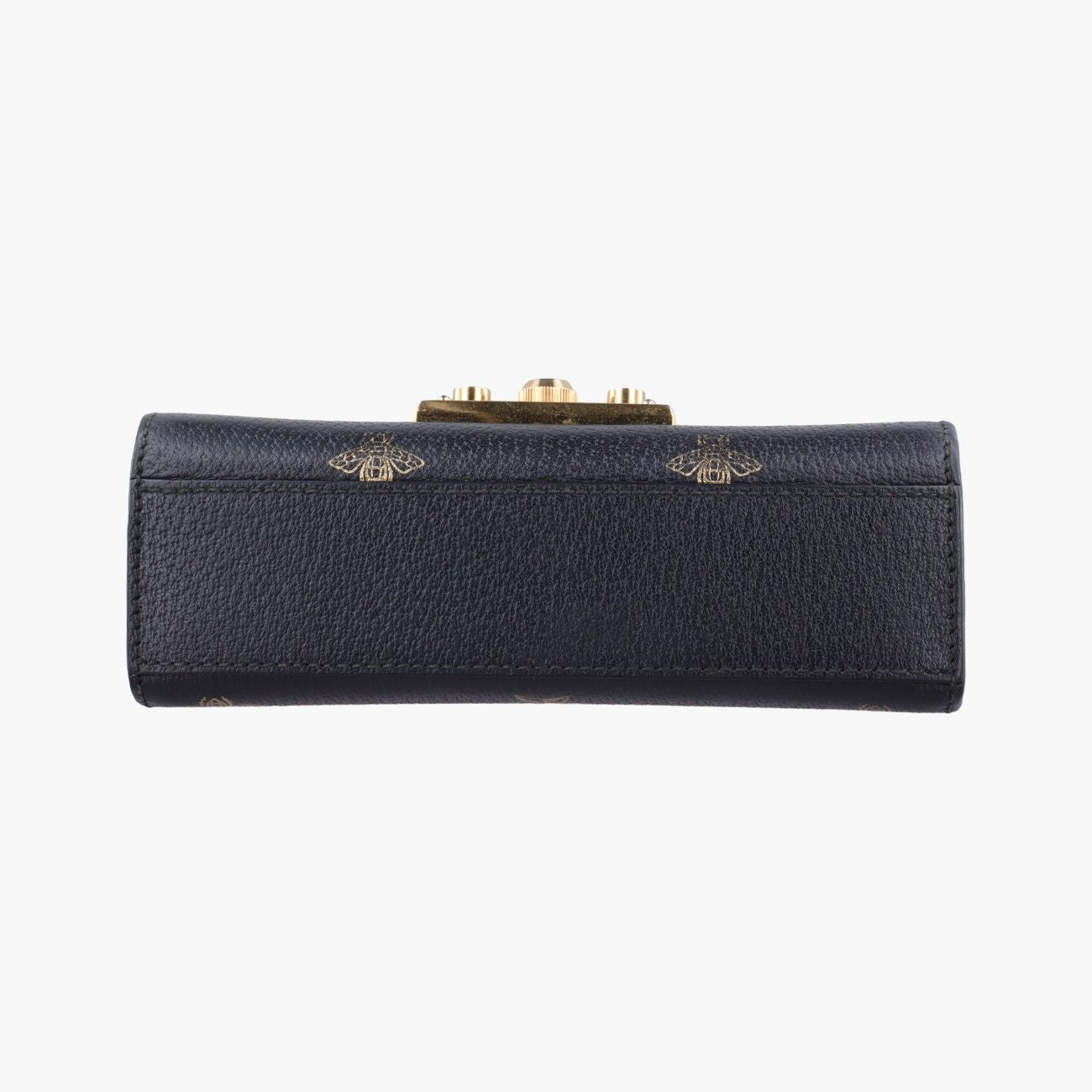 Gucci Padlock Black Gold Leather Shoulder — view 3