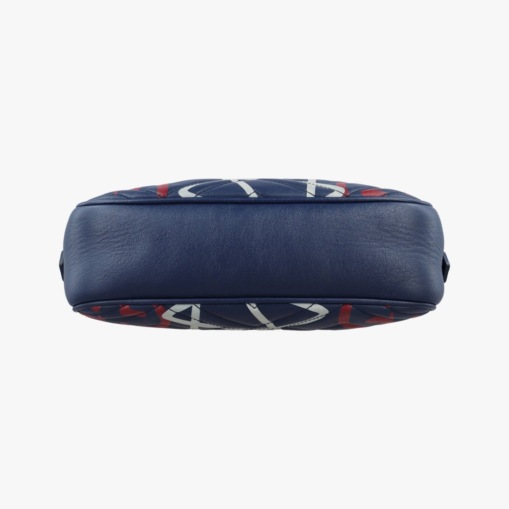 Gucci GG Marmont Blue Leather Shoulder — view 3