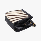 Gucci Zebra Print Beige Black Calf Hair Leather Shoulder — view 4