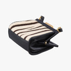 Gucci Zebra Print Beige Black Calf Hair Leather Shoulder — view 6