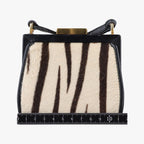 Gucci Zebra Print Beige Black Calf Hair Leather Shoulder — view 2