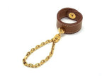 Hermes Glove Holder Nomad Brown Leather Gold Gloves — view 2