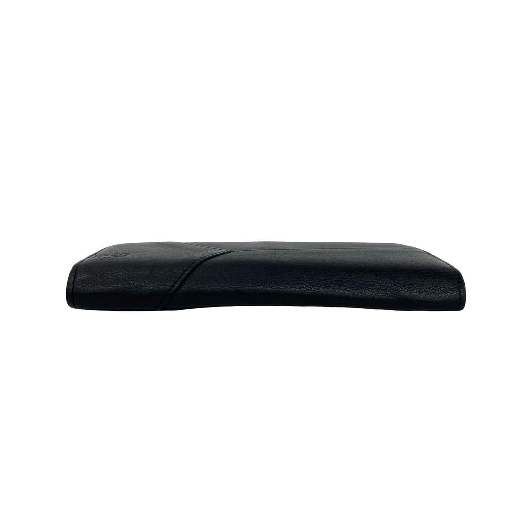 Loewe Puzzle Long Horizontal Wallet Anagram Logo Leather Bifold Black — view 3