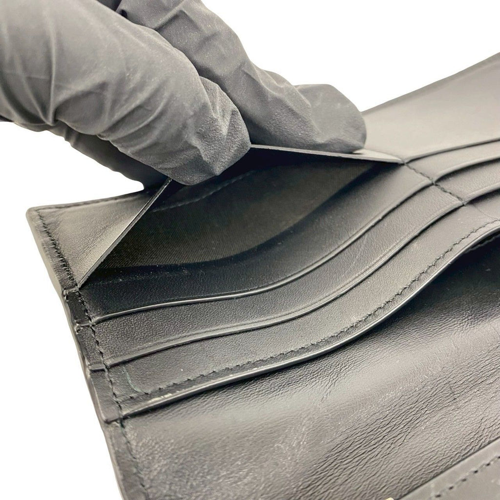 Loewe Puzzle Long Horizontal Wallet Anagram Logo Leather Bifold Black — view 8