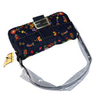 Fendi Mamma Baguette Handbag Denim Multicolor Beads Bijou Embroidery — view 5