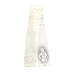 Chanel Logo Silk Scarf Pattern Bandana Shawl White 7 2 — view 3