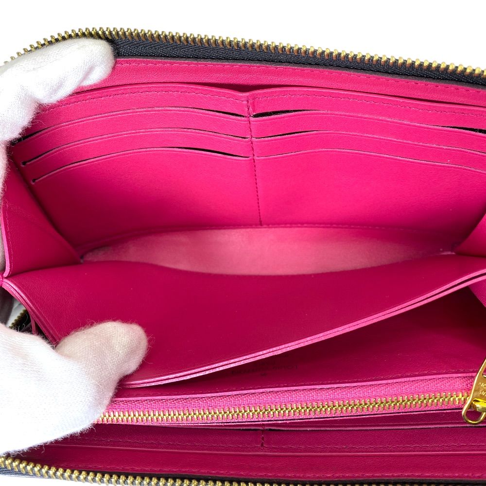 Louis Vuitton Comete Wallet Portefeuille L-shaped Zipper Leather Black Pink — view 9