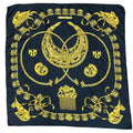 Hermes Yellow Golden Knight les Cavaliers D'or Carre 90 Scarf Shawl Silk Black