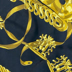 Hermes Yellow Golden Knight les Cavaliers D'or Carre 90 Scarf Shawl Silk Black — view 7