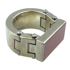 Bottega Veneta Bolt Ring Silver Pink High Quality Presence Accent — view 8