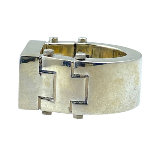 Bottega Veneta Bolt Ring Silver Pink High Quality Presence Accent — view 2