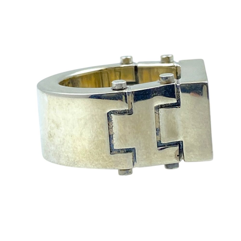 Bottega Veneta Bolt Ring Silver Pink High Quality Presence Accent — view 4