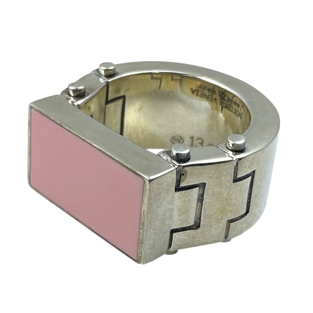 Bottega Veneta Bolt Ring Silver Pink High Quality Presence Accent — view 7