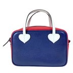Gucci Kids Heart Handbag Leather Blue Red White High Quality Practical