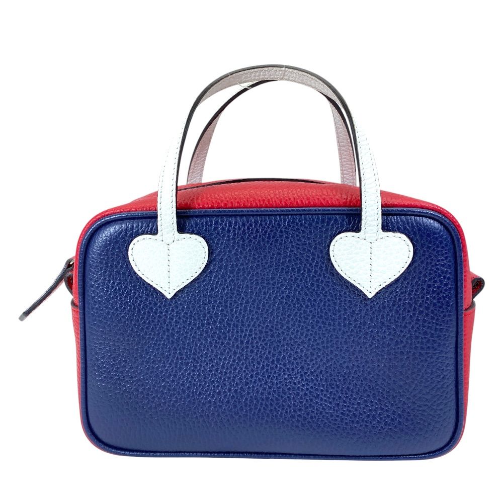 Gucci Kids Heart Handbag Leather Blue Red White High Quality Practical