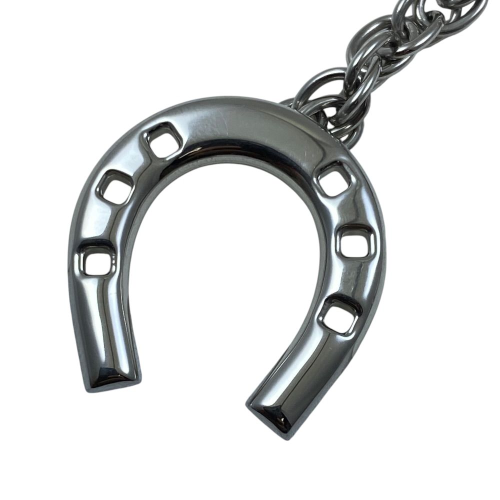 Hermes Bon Voyage Key Holder Key Ring Charm Stainless Steel Silver — view 5