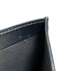 Hermes Bifold Wallet Folding Billfold Multi Case Card Leather Black — view 8