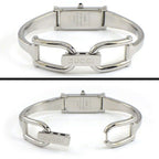 Gucci Watch Bracelet Rectangular Silver Dial SS Quartz Analog — view 3
