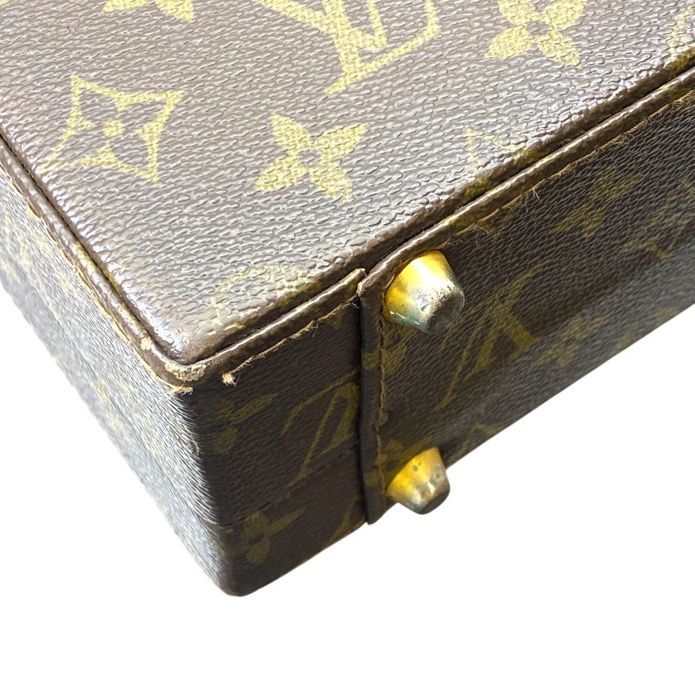 Louis Vuitton Crusher Attache Case Trunk Business Bag Canvas Monogram Brown — view 5