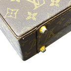Louis Vuitton Crusher Attache Case Trunk Business Bag Canvas Monogram Brown — view 5