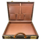 Louis Vuitton Crusher Attache Case Trunk Business Bag Canvas Monogram Brown — view 6