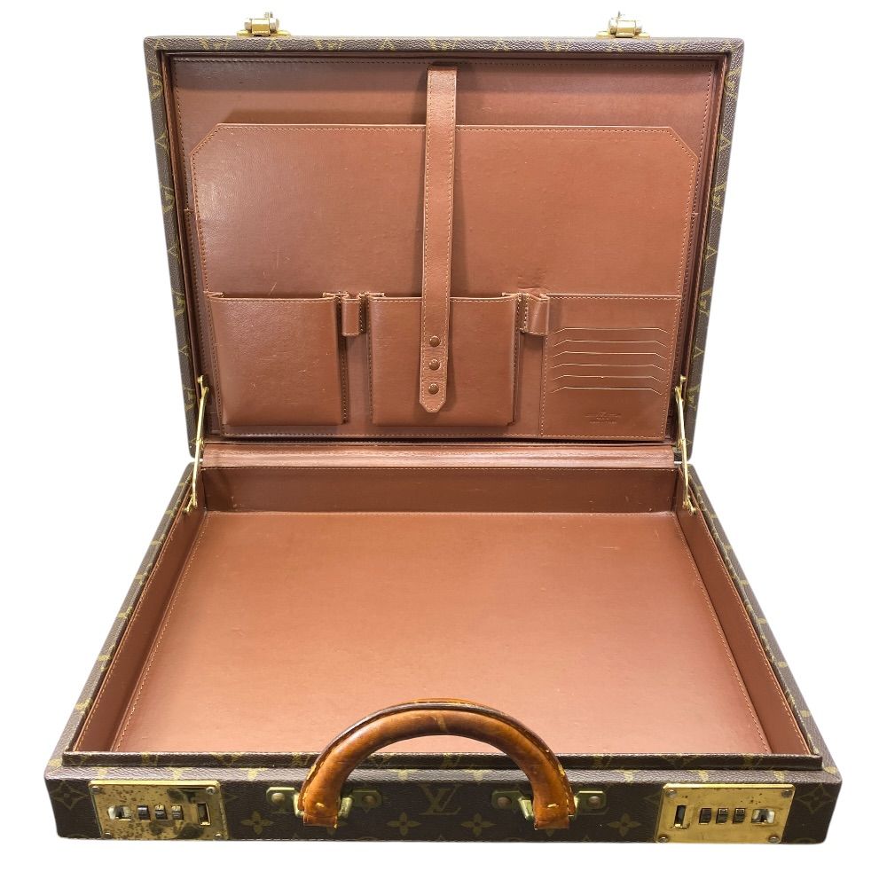 Louis Vuitton Crusher Attache Case Trunk Business Bag Canvas Monogram Brown — view 6