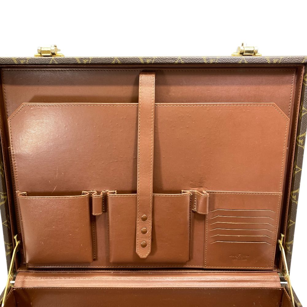 Louis Vuitton Crusher Attache Case Trunk Business Bag Canvas Monogram Brown — view 7