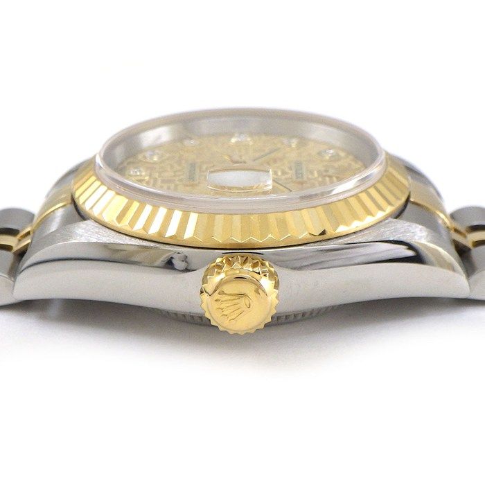 Rolex Watch Datejust a Number 1998 Champagne Computer Dial Date 18k Yellow Gold — view 2
