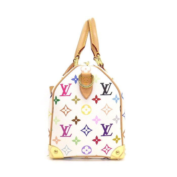 Louis Vuitton Handbag LV Takashi Murakami Speedy Bandouliere 25 Blanc Monogram — view 3