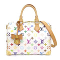 Louis Vuitton Handbag LV Takashi Murakami Speedy Bandouliere 25 Blanc Monogram