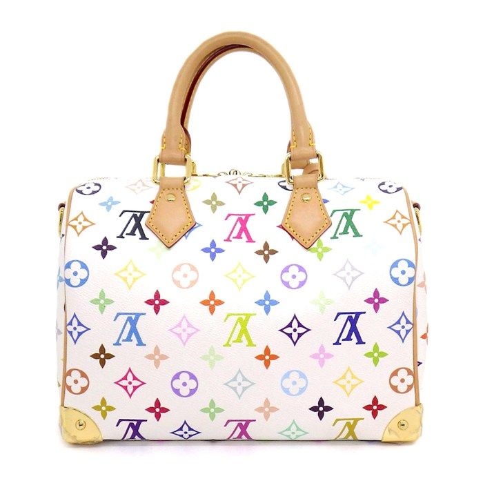 Louis Vuitton Handbag LV Takashi Murakami Speedy Bandouliere 25 Blanc Monogram — view 2