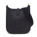 Hermes Shoulder Bag Evelyne TPM Amazone Black Taurillon Clemence Gold