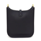 Hermes Shoulder Bag Evelyne TPM Amazone Black Taurillon Clemence Gold — view 2