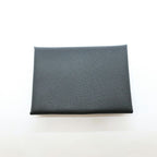 Hermes Heaven Calviduo Epsom Black Coin Purse Card Case Silver Manufactured — view 2