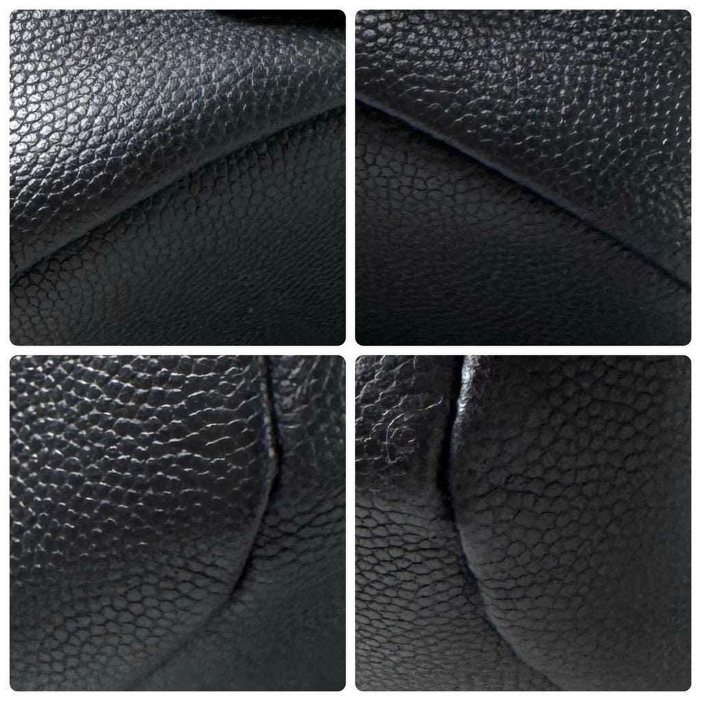 Chanel Quilted Caviar Leather Backpack CC Logo Black Business Affinity — view 7