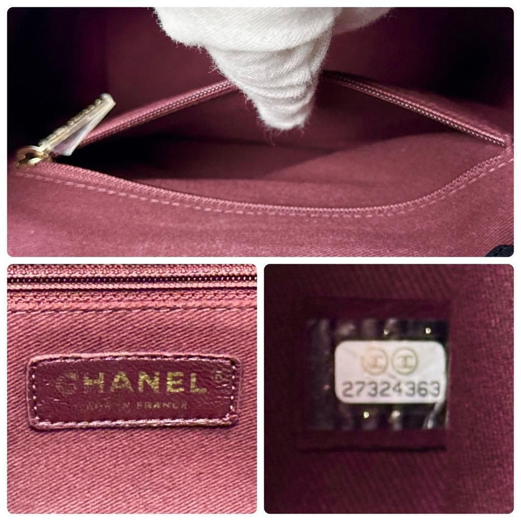 Chanel Quilted Caviar Leather Backpack CC Logo Black Business Affinity — view 8