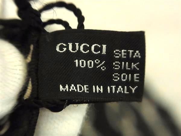 Gucci Ucci Scarf Horsebit Diamond Black Silk — view 5
