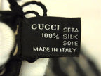Gucci Ucci Scarf Horsebit Diamond Black Silk — view 5