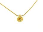 Dior Necklace CD Logo Circle Charm Gold Metal — view 2