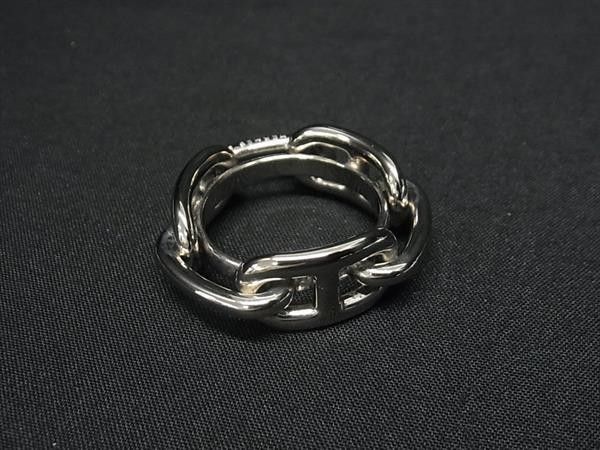 Hermes Scarf Ring Legato Chaine D'ancre Silver Metal Lucade — view 3