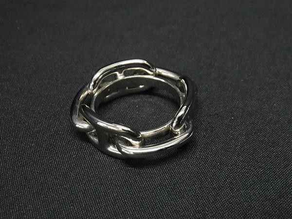 Hermes Scarf Ring Legato Chaine D'ancre Silver Metal Lucade — view 2