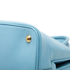 Prada Saffiano Open Promenade Handbag Light Blue Leather — view 4