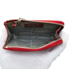 Chanel CC Logo Quilted L-shaped Zipper Coin Purse Red Patent Leather — view 7