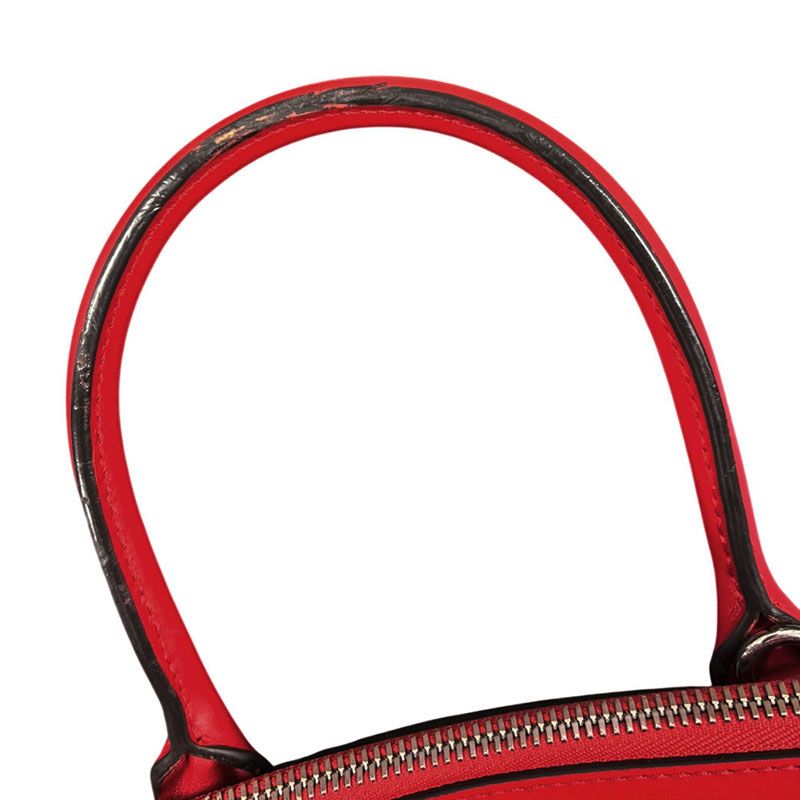 Louis Vuitton City Steamer MM Handbag Red Leather — view 9